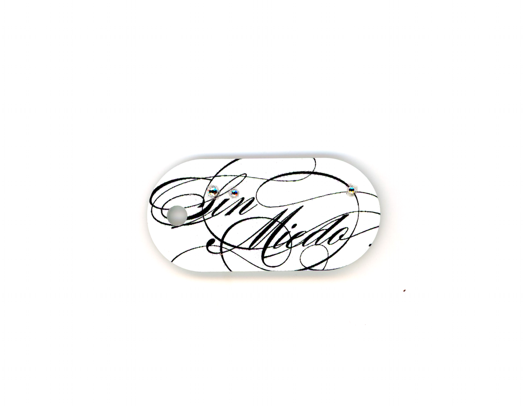 ₊⊹⋆˚ sin miedo dog tag ˖°⊹₊
